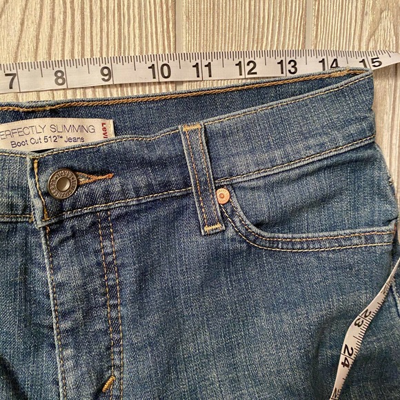 Levis 512 Bootcut Perfectly Slimming Jeans 10 S - Picture 7 of 12